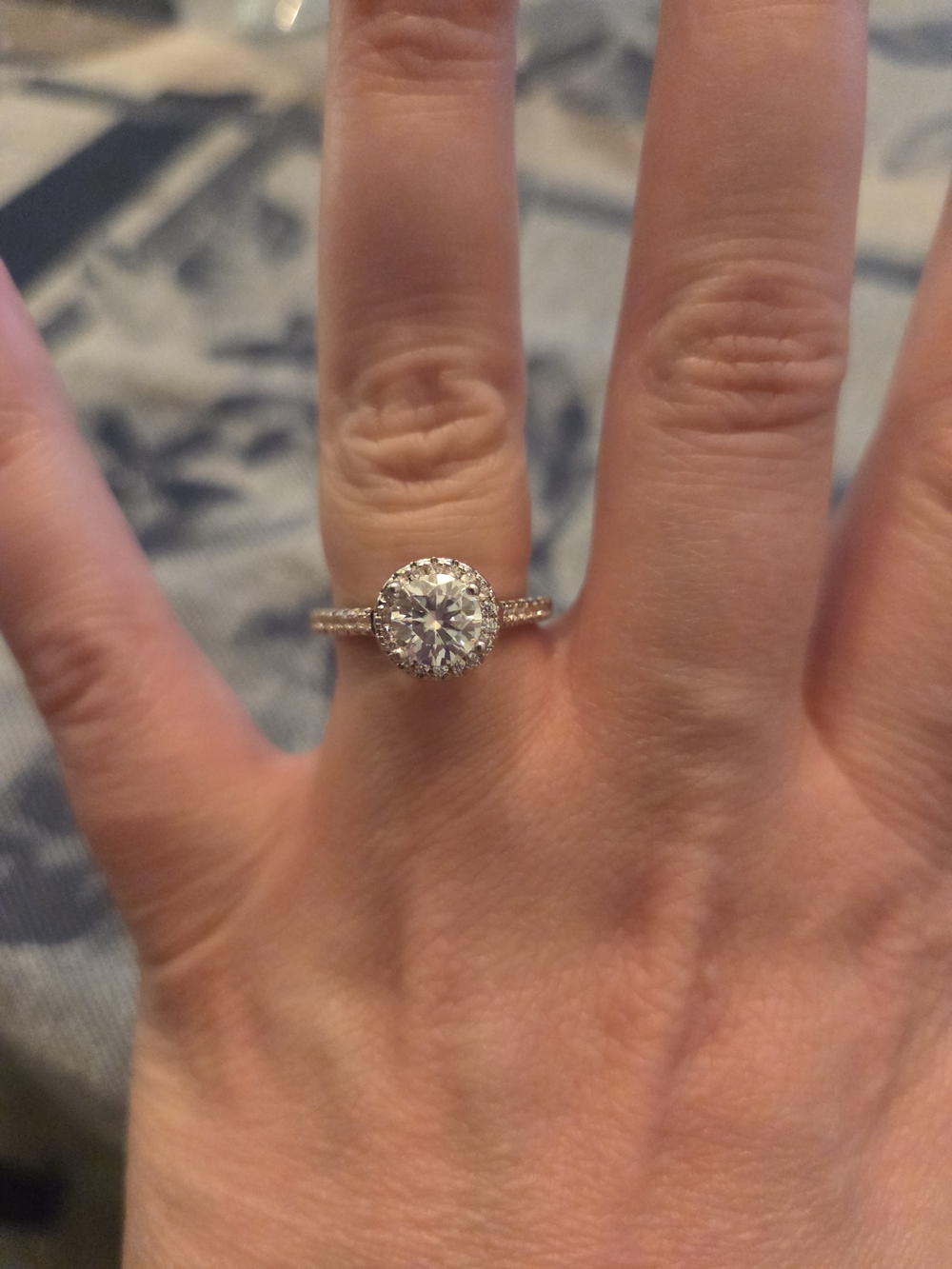 Classic Round Halo Solitaire Ring in Silver